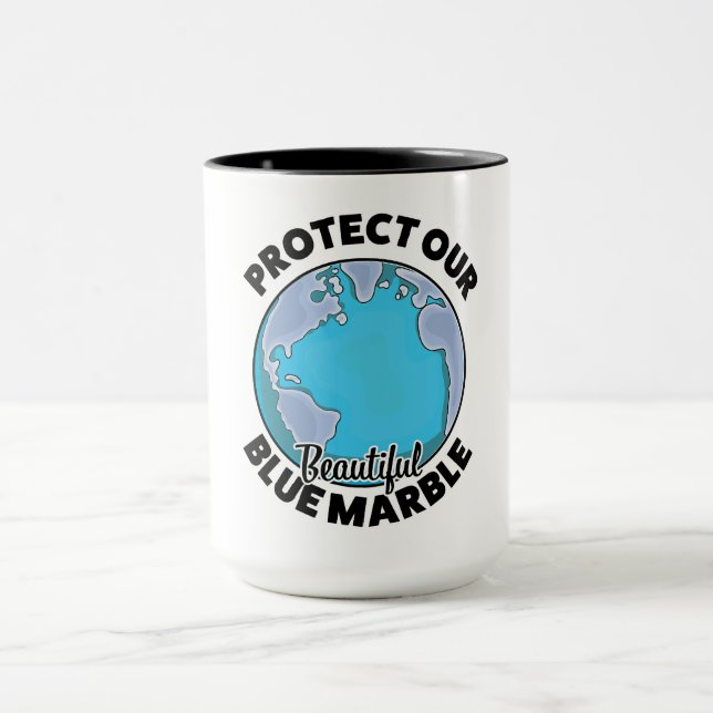 Caneca Proteja o nosso belo mármore azul (Centro)