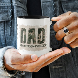 Caneca Protetor de Herói do PAI de Camouflagem