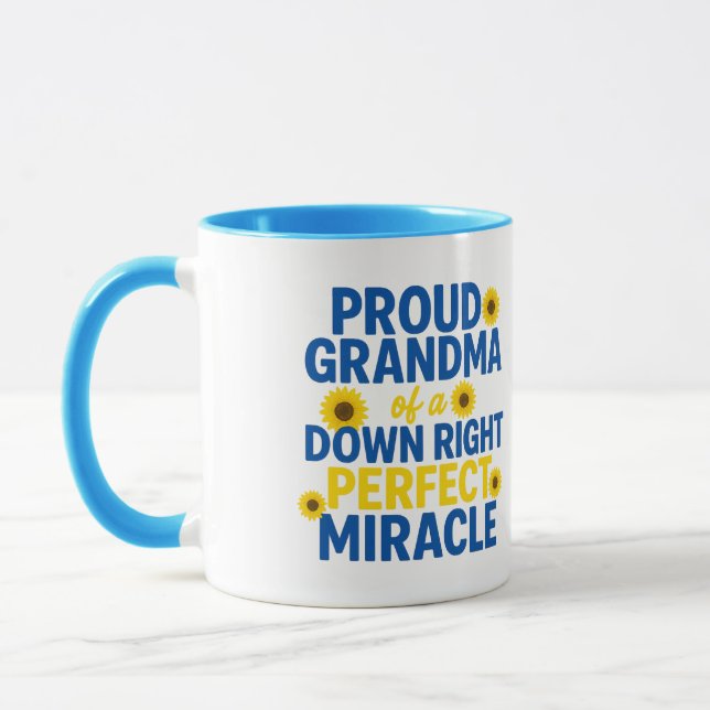 Caneca Proud Grandma of a Down Right Perfect Miracle (Esquerda)
