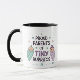 Caneca Proud Parents of Tiny Burritos Art