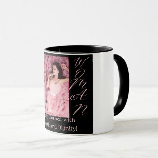 Caneca Provérbios 31 Mug de café preto e rosa para mulher