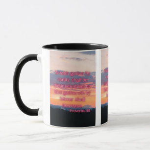 Caneca Proverbs 13:11 KJV Bíblia Verse Pic Mug De Dois To
