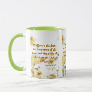 Caneca Proverbs 17:6 KJV Escritura de Bíblia Pic de Dois