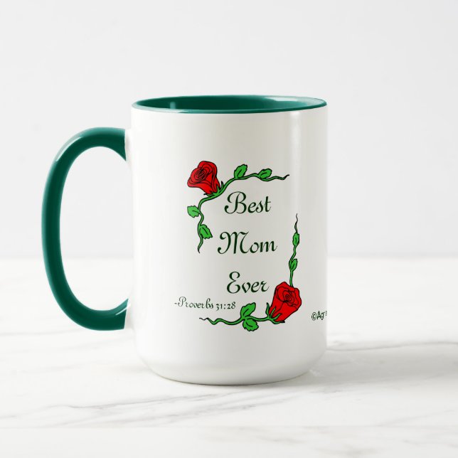 Caneca Proverbs 31 Melhor Dia de as mães Da Mãe (Esquerda)