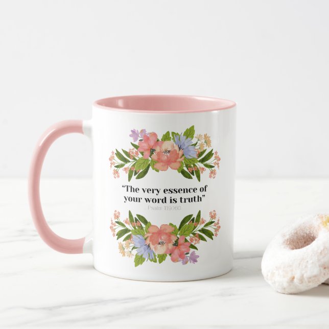 Caneca Psalm 119:160 JW 2023 Ano Texto (Com Donut)