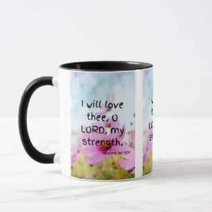 Caneca Psalms 18:1 KJV Bíblia Pic Verso Pic Mug De Dois T