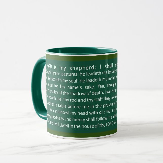 Caneca Psalms 23 (Eng) Coffee Mug (Frente Esquerda)