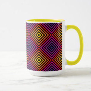Caneca Psicodélico Rainbow Chevron Patterno