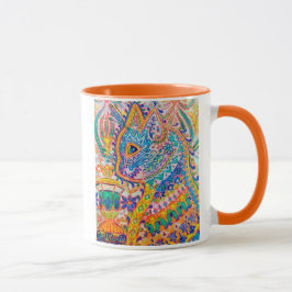 Caneca Psychedelic Cat, Louis Wain マグカップ