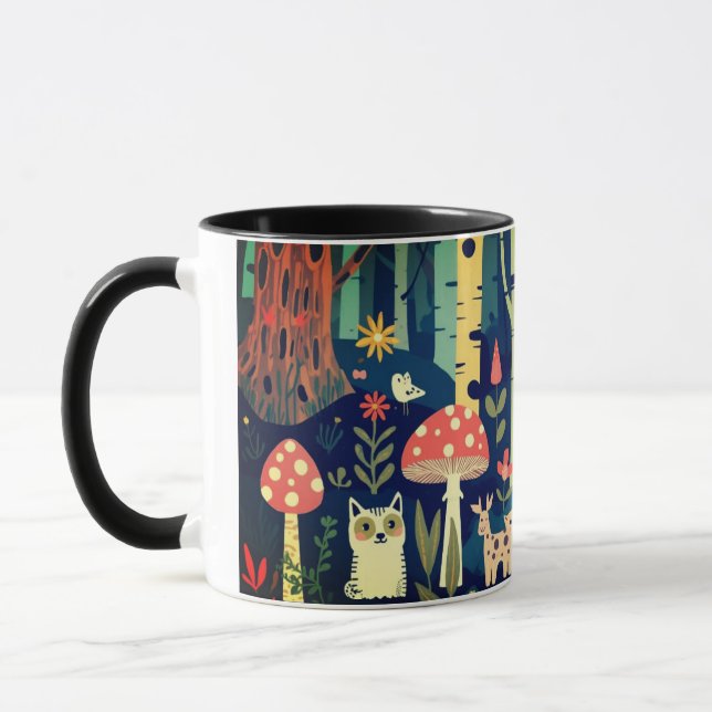 Caneca Psycheldelic forest design (Esquerda)