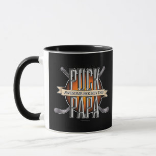 Caneca Puck Papa (Pai de hóquei)