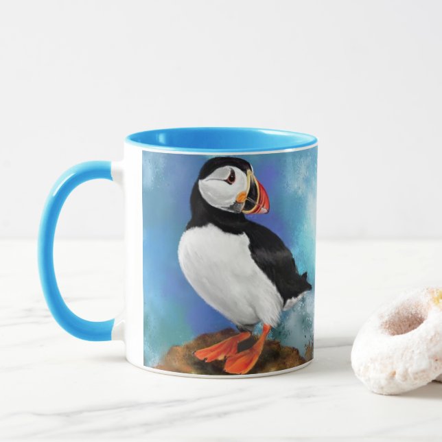 Caneca Puffin Mug (Com Donut)