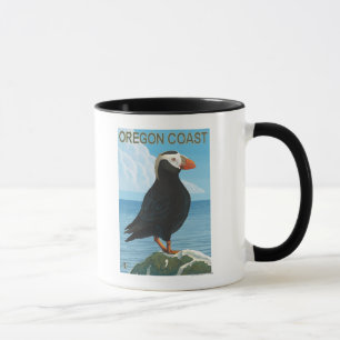 Caneca Puffin Tufado na Costa do Oregon