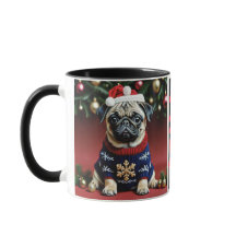 Pug Bonito No Natal