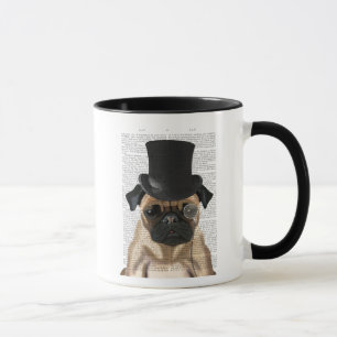 Caneca Pug, Chapéu Formal e Chapéu