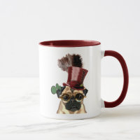 Pug com Estilo Steampunk Top Hat