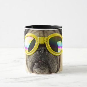 Caneca Pug com óculos