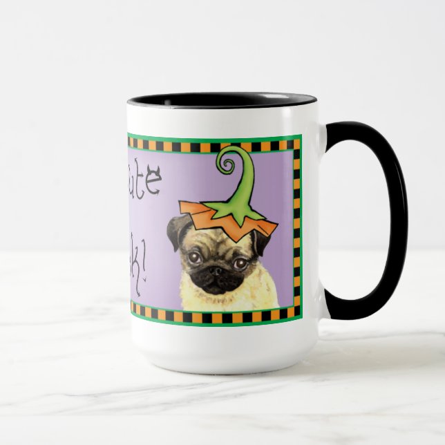 Caneca Pug do Dia das Bruxas (Direita)