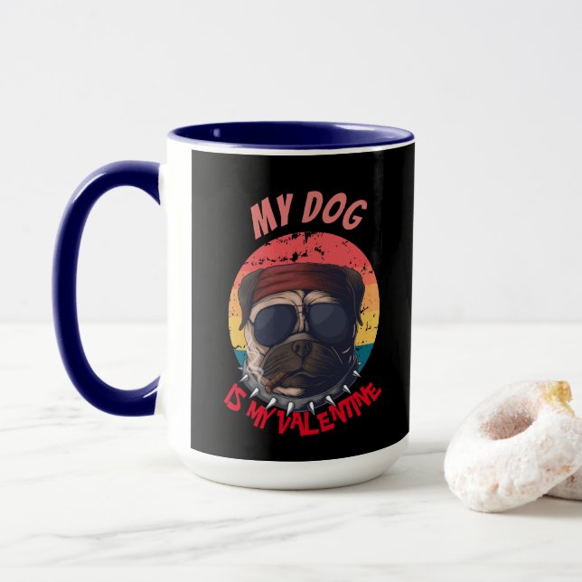 CANECA PUG É MEU NAMORADOS (Com Donut)