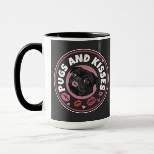 Caneca Pugs E Beijos   Canhões   Pug Lovers