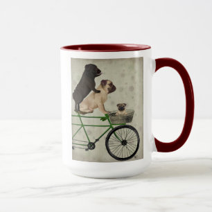 Caneca Pugs na Bicicleta