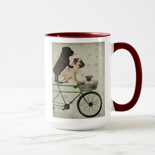 Caneca Pugs na Bicicleta (Direita)