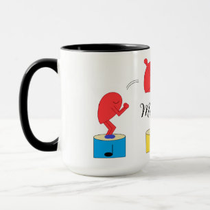 Caneca Pulando o Coração no Amor: Branco
