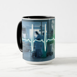 Caneca Pulso de Cuidado: O batimento cardíaco de uma cane