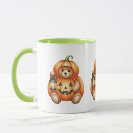Caneca Pumpkin com Lanterna, Urso de Teddy, Halloween, Au