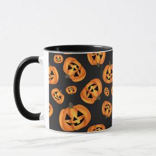 Caneca Pumpkin Face Feliz   Halloween