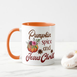 Caneca Pumpkin Spice E Jesus Cristo Engraçado Queda