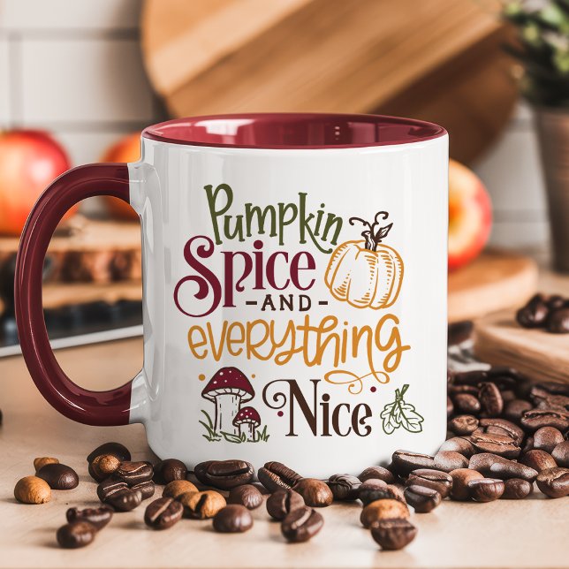 Caneca Pumpkin Spice E Tudo O Que É Bonito Cai (Criador carregado)