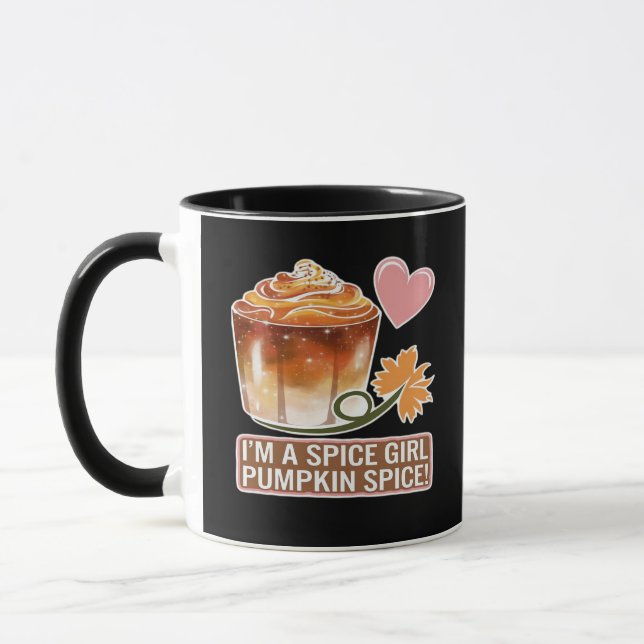 Caneca Pumpkin Spice Girl Fall Sticker (Esquerda)