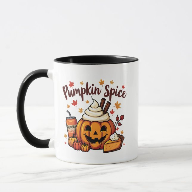 Caneca Pumpkin Spice Latino Pumpkin Pie outono (Esquerda)