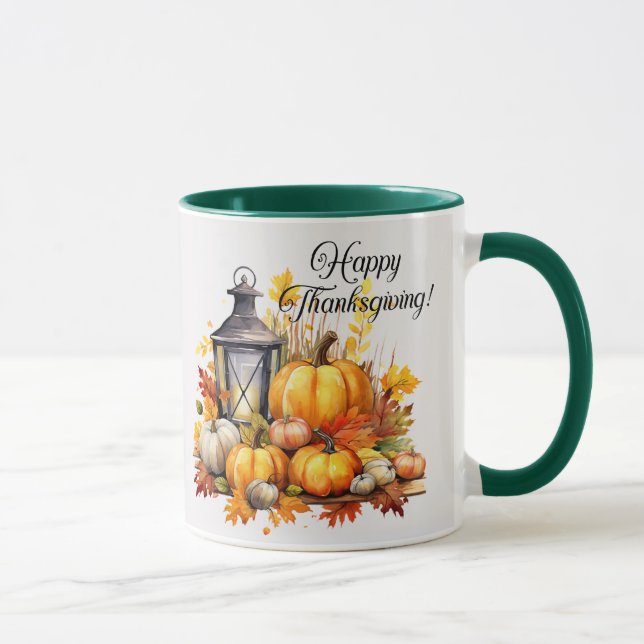 Caneca Pumpkins Maple Tree Deixa Lâmpada Graças (Direita)