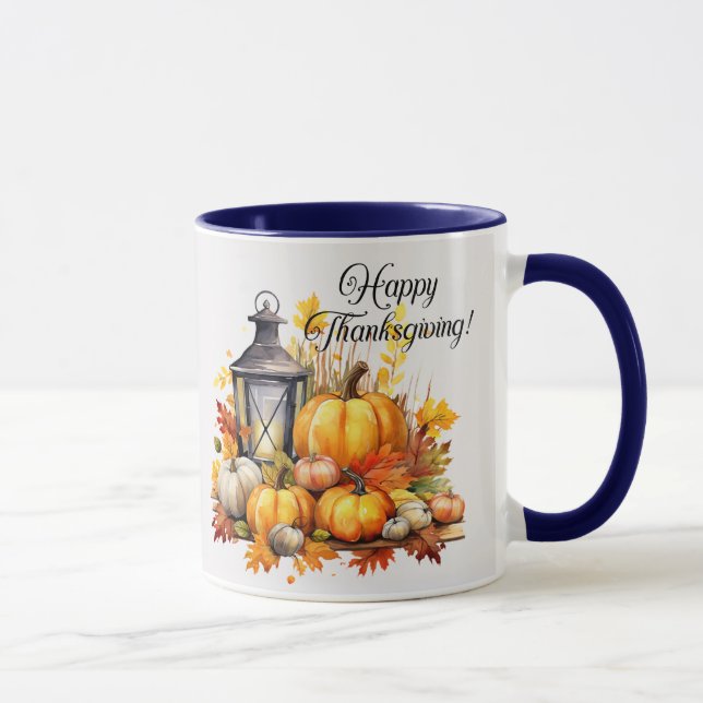 Caneca Pumpkins Maple Tree Deixa Lâmpada Graças (Direita)