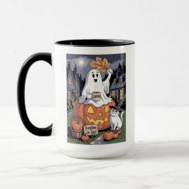 Caneca Pumpkins Para Vender E Caffeine Ghost Com Cat V3