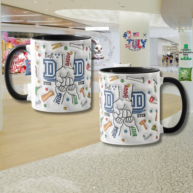 Caneca "Punho Cerrado" Personalizado para o Dia dos Pais (Criador carregado)