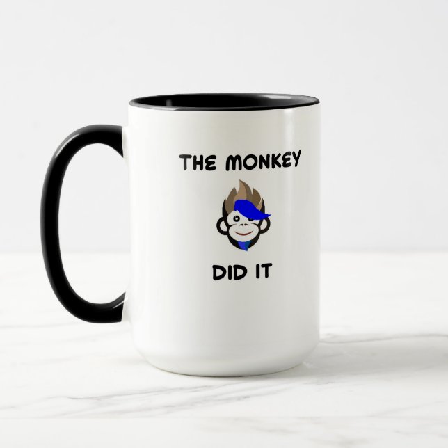 Caneca Punk Macaco O macaco fez Mug (Esquerda)
