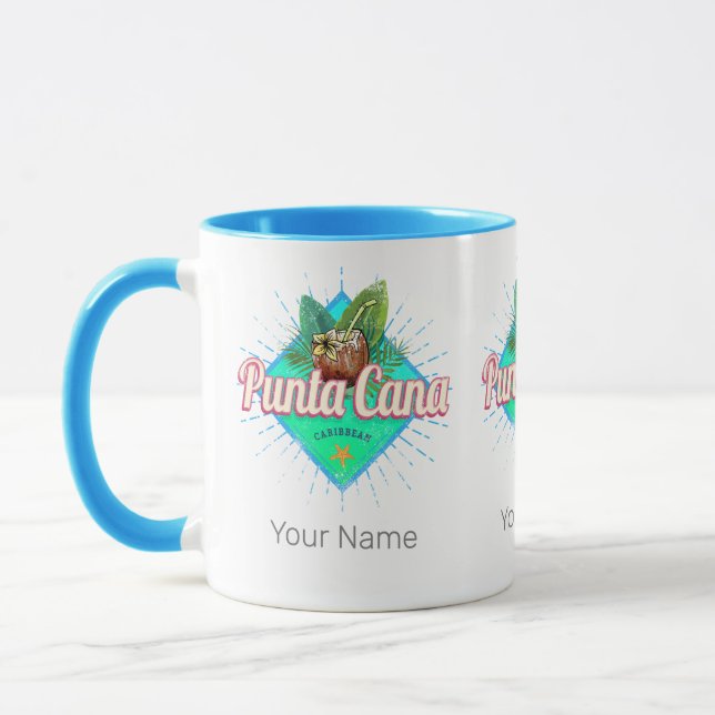 Caneca Punta Cana Caribe Retro República Dominicana (Esquerda)