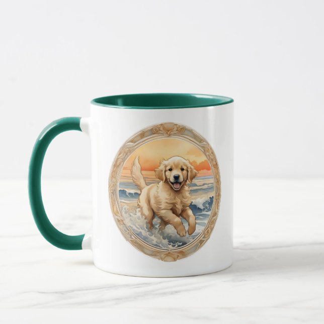 Caneca Pup Cresce Taça - Ouro Retriever Mug (Esquerda)