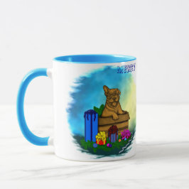 Caneca Puppy em uma caixa, Merry Xmas