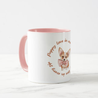 Caneca Puppy Love in Every Sip | Cute Dog Lover Mug