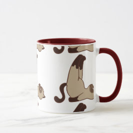 Caneca Puramente Cozy: Mug de Gato Castanho para Amantes 