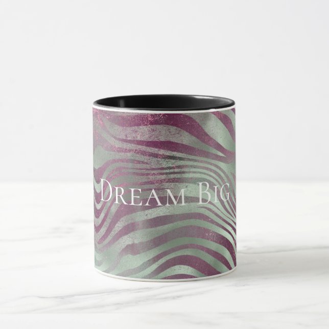 Caneca Purple Burgundy Aqua Mint Zebra (Centro)