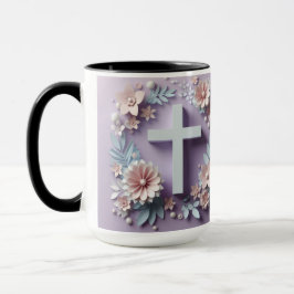 Caneca Purple Cross Floral Mug ai design