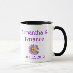 Caneca Purple Daisy Flower Personalizável