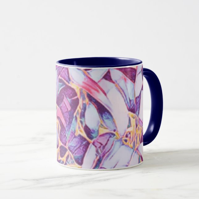 Caneca Purple Floral (Frente Esquerda)