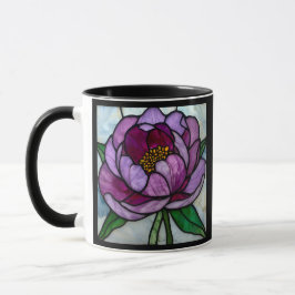 Caneca Purple Peony Stained