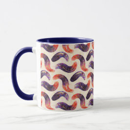 Caneca  purple, red, orange, and gold.